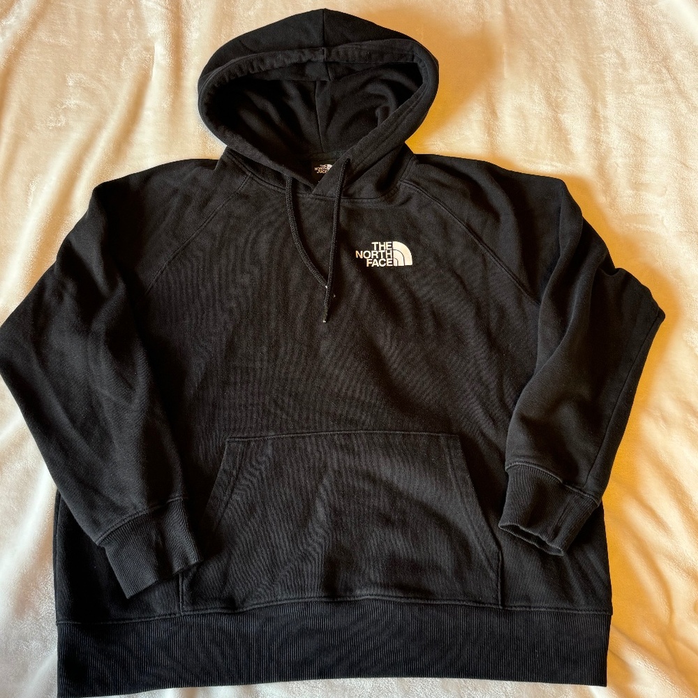 The North Face Women's Black Hooded Sweatshirt Size Large